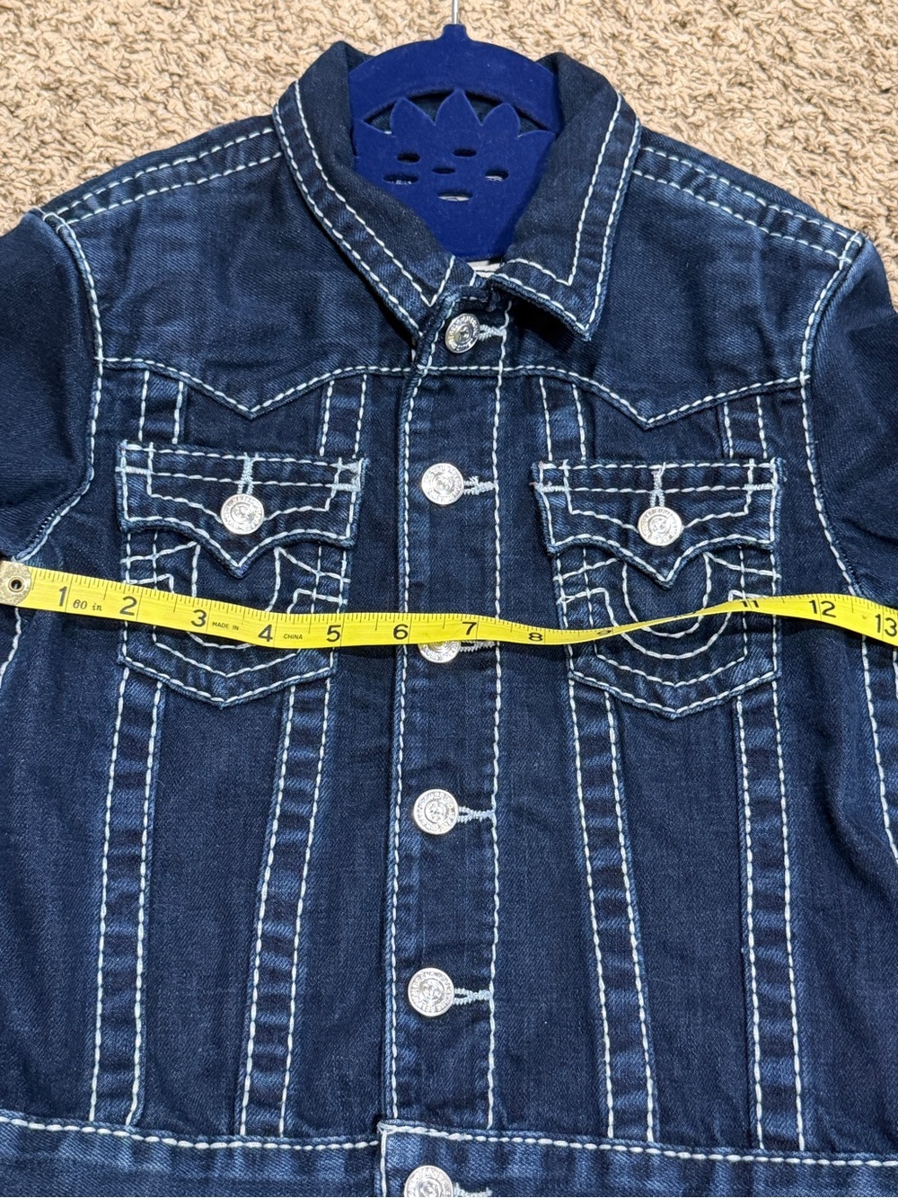 True Religion Kids Big T Denim Jacket Size 6 - Picture 3 of 12